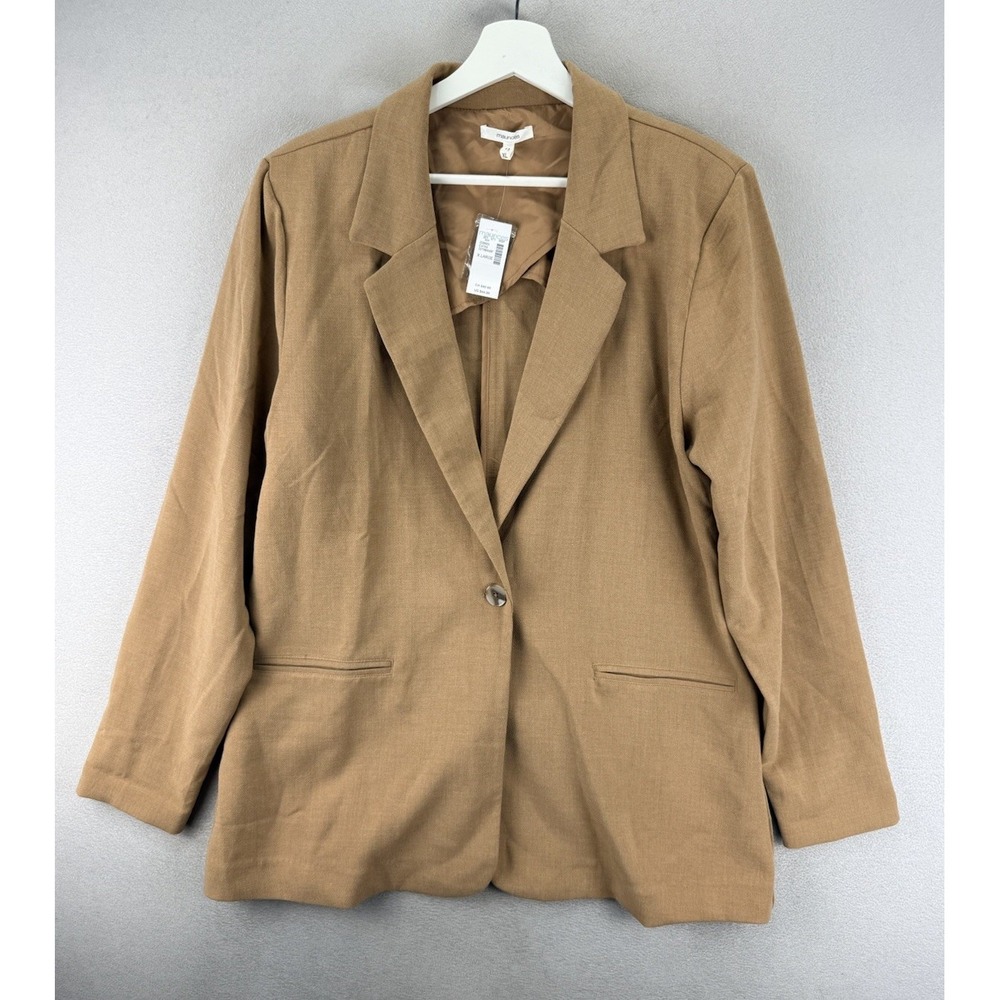 Maurices Women's Sz XL Brown Single Button Lined‎ Office Business Casual Blazer